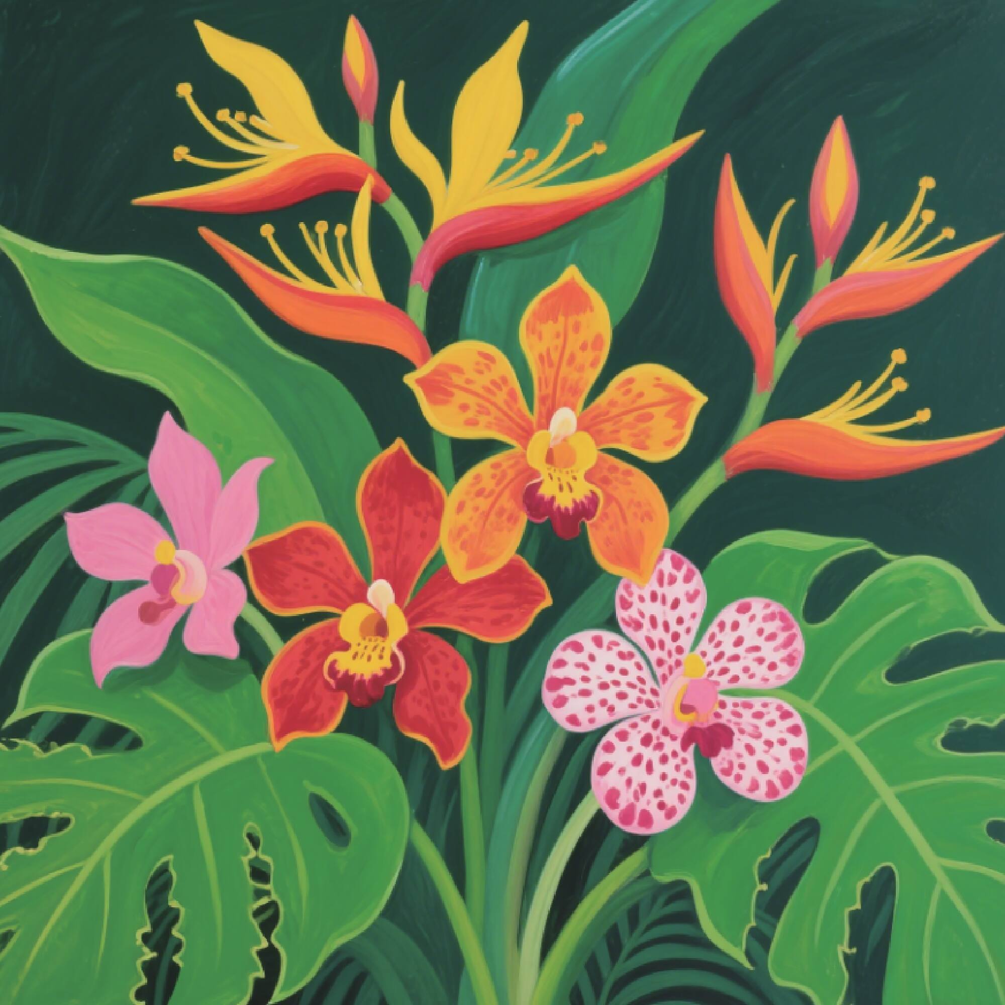 11" x 11" Summer Hothouse Floral Canvas Painting Kit by Craft Smart®